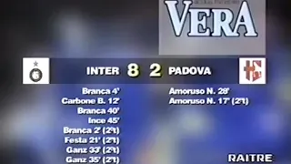 Inter-Padova 8:2, 1995/96 - Domenica Sportiva (tripletta di Marco Branca)