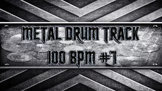 Simple Straight Metal Drum Track 100 BPM (HQ,HD)