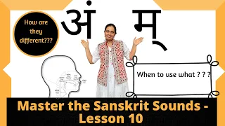 Difference between Anuswara and Makaara   Sanskrit alphabets for beginners - Varnamala series - 10