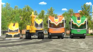 Strong Heavy Vehicles Episodes | Heavy Machinery Rangers🦸🏻| Brave Rescue Team🚨| Tayo the Little Bus