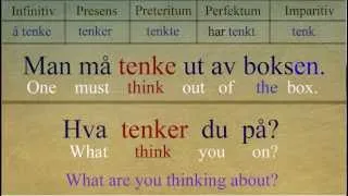 Norwegian Language: 3 different Norwegian verbs for "to think"