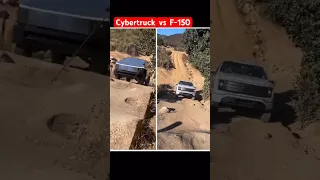 Cybertruck vs F-150 Off-Roading Challenge!🥲 #tesla #shorts