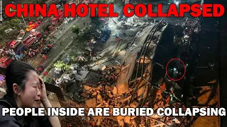 At Least 8 People Are Buried in the rubble, Lost Lives After A Hotel Collapsed In Eastern China