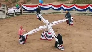 Бешеное американское родео на качелях)) Crazy american rodeo))