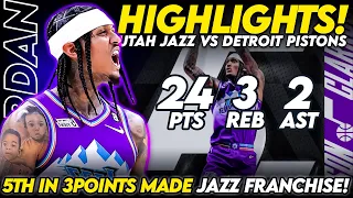 JORDAN CLARKSON UTAH JAZZ Highlights vs DETROIT PISTONS!