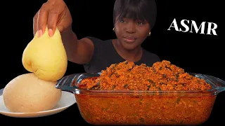 ASMR FUFU, GARRI & EGUSI SOUP MUKBANG |eba, chicken wings |Nigerian food (Talking) Eating Sounds