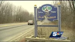 Plattsburgh welcome sign destroyed