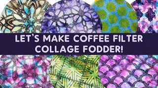 Coffee Filter Collage Fodder | Alcohol Ink and Gel Printed Dollar Tree Coffee Filters