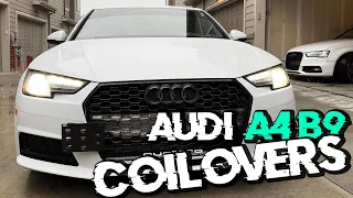 Lowering 2017 Audi A4 B9 on H&R Street Performance Coilovers // Simple Mods on a Car