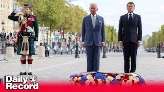 King Charles' 'hunky' kilt-clad assistant sends fans wild as he's spotted with royals in France