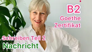 B2 Goethe | Schreiben Teil 2 | Nachricht | Arbeit im Café | Deutsch lernen