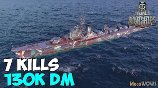 World of WarShips | Shimakaze | 7 KILLS | 130K Damage - Replay Gameplay 4K 60 fps