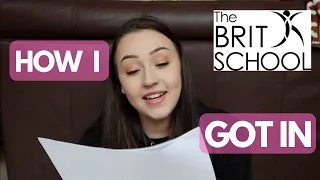 How I got into The Brit School!