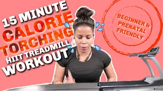 Treadmill HIIT Workout for Pregnancy & Beginners 🏃15 Minute Workout ⏱️ Follow Along women's workout