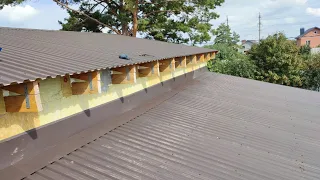 односкатная крыша пристроя к дому
