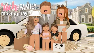 RICH FAMILY MOVES to NEW HOUSE MANSION in ROBLOX BLOXBURG | Roblox Bloxburg Roleplay