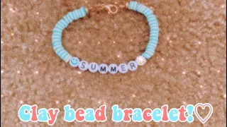 How to make a clay bead bracelet!!