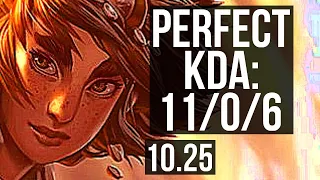 TALIYAH vs EKKO (JUNGLE) | 11/0/6, Rank 4 Taliyah, Legendary | KR Challenger | v10.25