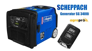 Generator portabil Scheppach SG 3400i Invertor digital cu telecomanda, Pornire, Proba, AgroPro