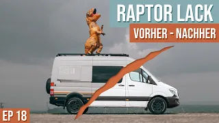 Raptor Dinohaut für den DIY Campervan - komplette Lackierung und neuer Sprinter Look - EP18