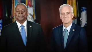 All-volunteer force 50th anniversary:  SecDEF Lloyd J. Austin III and SecVA Denis McDonough.