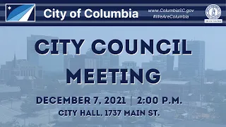 City Council Meeting | December 7, 2021