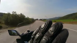 BMW K 1600 GTL 2023. Driving from Haukeli to Bykle via Hovden in Norway. Road 9