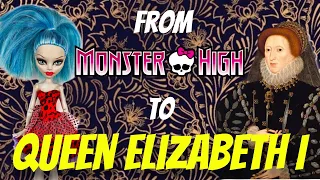 Making QUEEN ELIZABETH Doll /Monster High Doll Repaint by Poppen Atelier #art #dolls