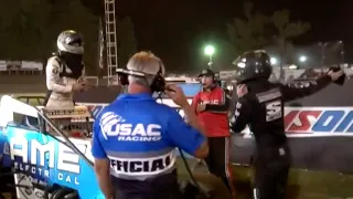 Tempers Flare After Checkered Flag During USAC Indiana Sprint Week