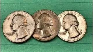 US No Mint Mark Quarters 1965 -1966 - 1967