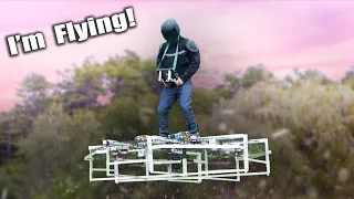 I’M FLYING!! - Human Flying Drone, The Final Part! (DIY Green Goblin / Iron Man Hoverboard)