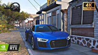 900HP Audi R8 V10 // Forza Horizon 5 | Logitech g29 Gameplay [ 4k 60 fps ]