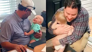 Funniest Moments of Baby And Daddy - Cute Baby Videos