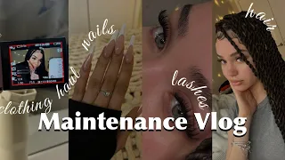 MAINTENANCE VLOG || nails, lashes, hair, shopping, drive w me