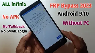 All Infinix Android 10/9 Frp Bypass || Without Pc || New Trick 2023 |Bypass Google Account 100% ok
