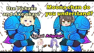 Iofi & Moona Raids Hololive Minecraft Server but Ends Up Being Helped by Subaru & Watame【EngSub⊶日本訳】