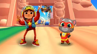 5 МИНУТ ЧЕЛЛЕНДЖ! КТО КРУЧЕ - КОТ ТОМ (TALKING TOM) или - JAKE (SUBWAY SURFERS)?