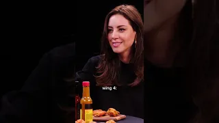 Aubrey Plaza's reaction to every wing on Hot Ones 🥛