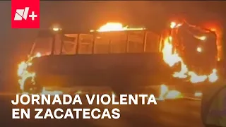 Balaceras y bloqueos en Zacatecas: policías se enfrentan con presuntos delincuentes - Despierta