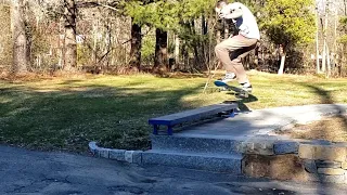 Still skateboarding at 50. Making use of my front yard on a nice day.
