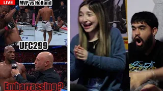 UFC299 Live Reaction/ Girlfriend reacts to a MVP Masterclass!