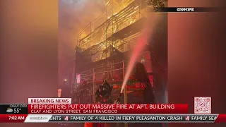 Firefighters put out massive fire in SF apartment building