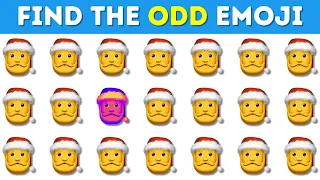 FIND THE ODD EMOJI OUT 🎅🎄❄ || Emoji Quiz 😍