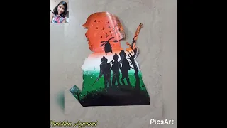 army acrylic painting by Tanishka agarwal/ feeling proud on Indian army