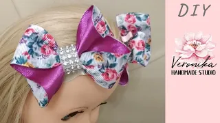 Весенний мини бантик из ленты 2,5 см МК🎀Bow of ribbon 2,5 cm DIY Tutorial🎀PAP Laço mini de fita №5