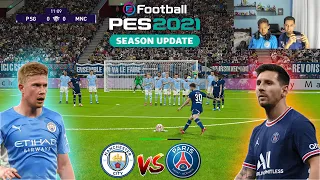 PSG x MANCHESTER CITY UEFA CHAMPIONS LEAGUE PES 2021 FOOTBALL CHALLENGES ‹ Rikinho ›