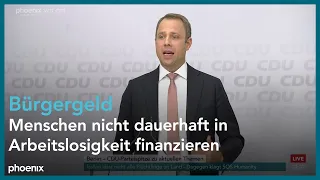 Parteipressekonferenz der CDU mit Generalsekretär Mario Czaja