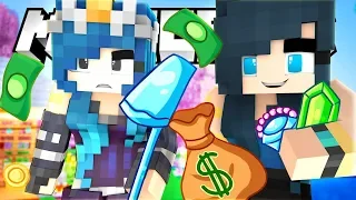 WE ROB A BANK IN MINECRAFT! OOPS!