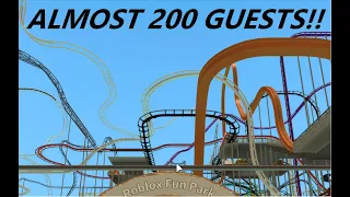 (Roblox) Theme Park Tycoon 2 - ALMOST HITTING 200 GUESTS!!