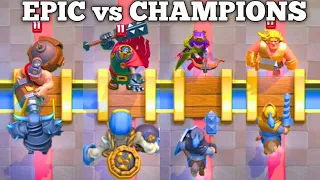 CHAMPIONS vs EPIC | WHICH IS BETTER QUALITY? | 4 VS 4 | CLASH ROYALE OLYMPICS